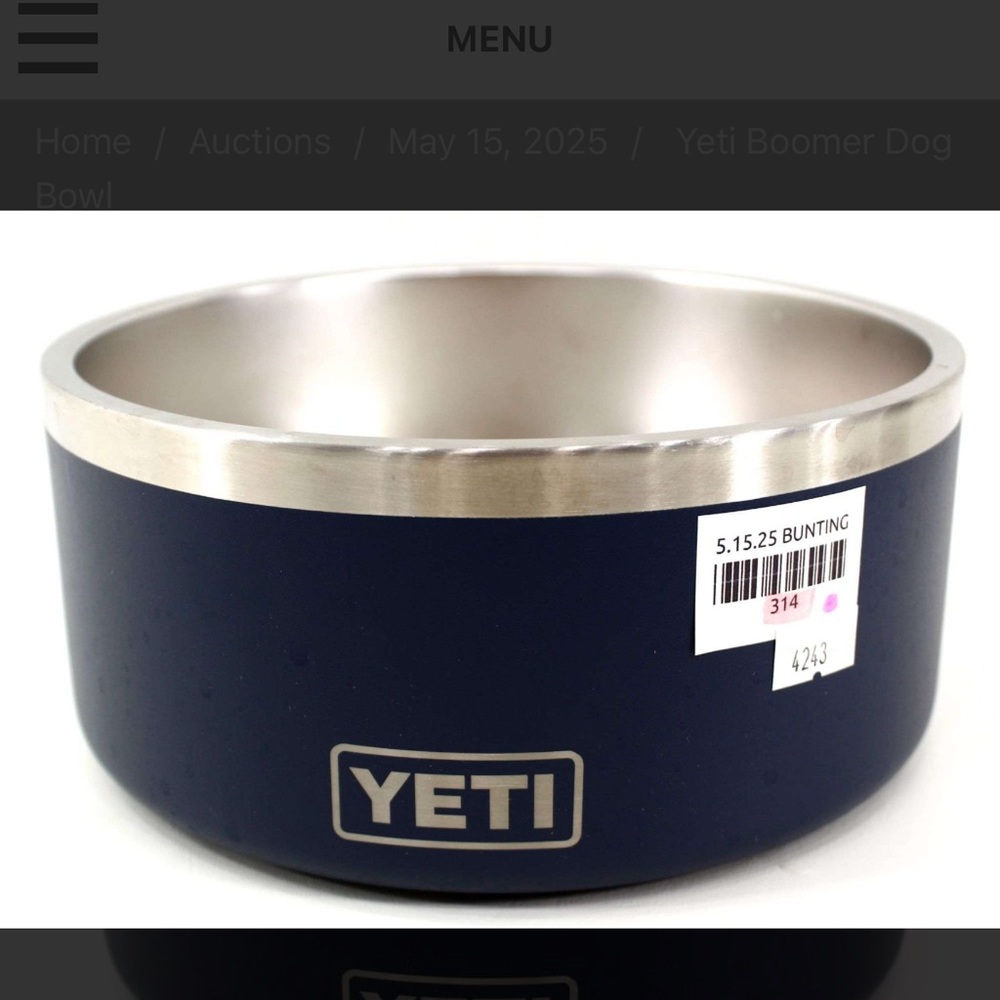 YETI Dark Blue Pet Bowl